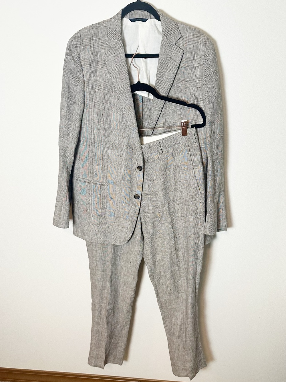 Brooks Brothers Regent Blazer Suit Set 100% Linen Solbiati Fabric 42R / W36 - Picture 10 of 10